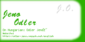 jeno odler business card